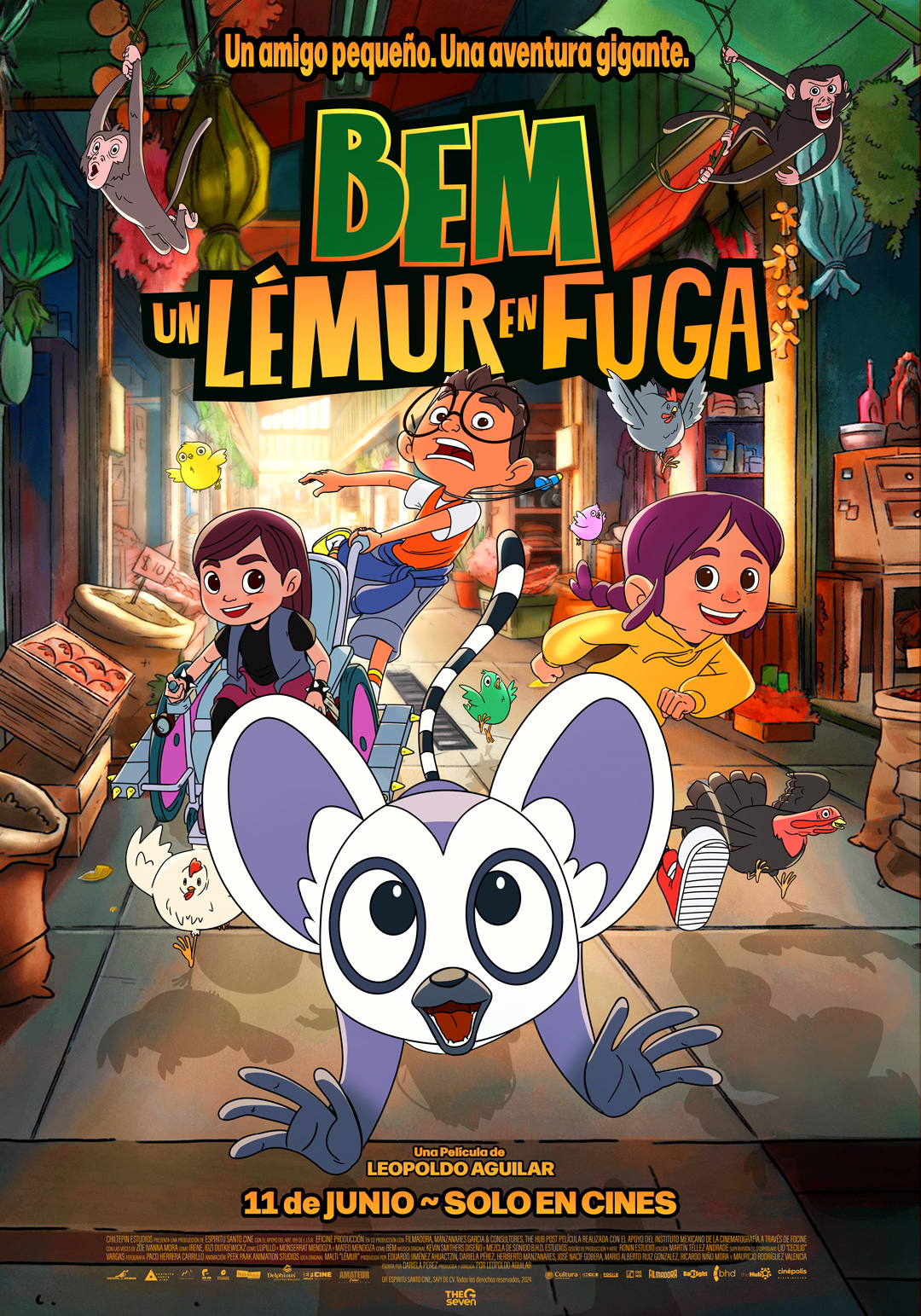 Bem, un lémur en fuga Poster — Now playing in Cali 2026-06-10