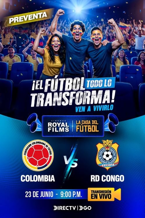 Póster de COLOMBIA VS RD CONGO — En cartelera hoy en Cali 2026-06-22