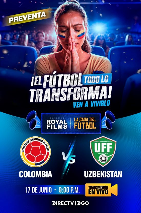 Colombia vs Uzbekistán Poster — Now playing in Buga 2026-06-16