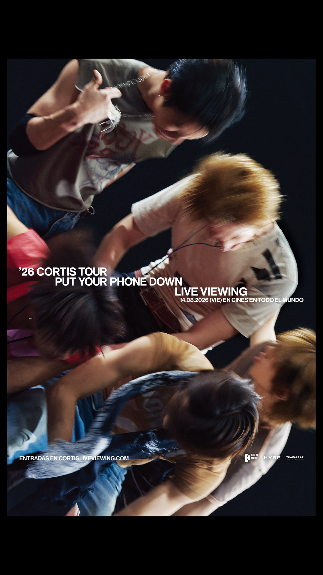 Póster de CORTIS PUT YOUR PHONE DOWN LIVE VIEWING — En cartelera hoy en Bogotá 2026-08-13