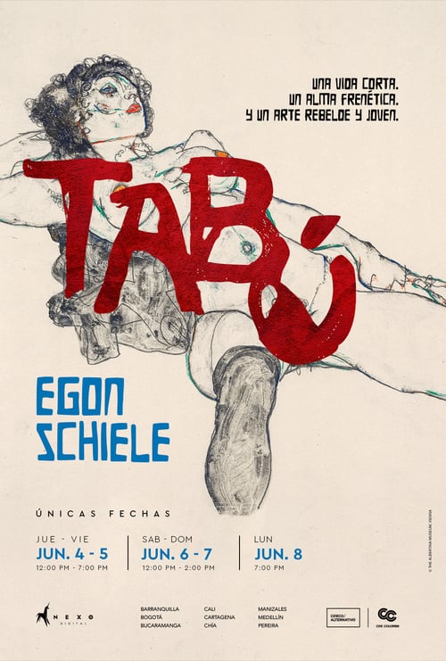 Tabú. Egon Schiele – Exhibición Poster — Now playing in Cali 2026-06-03