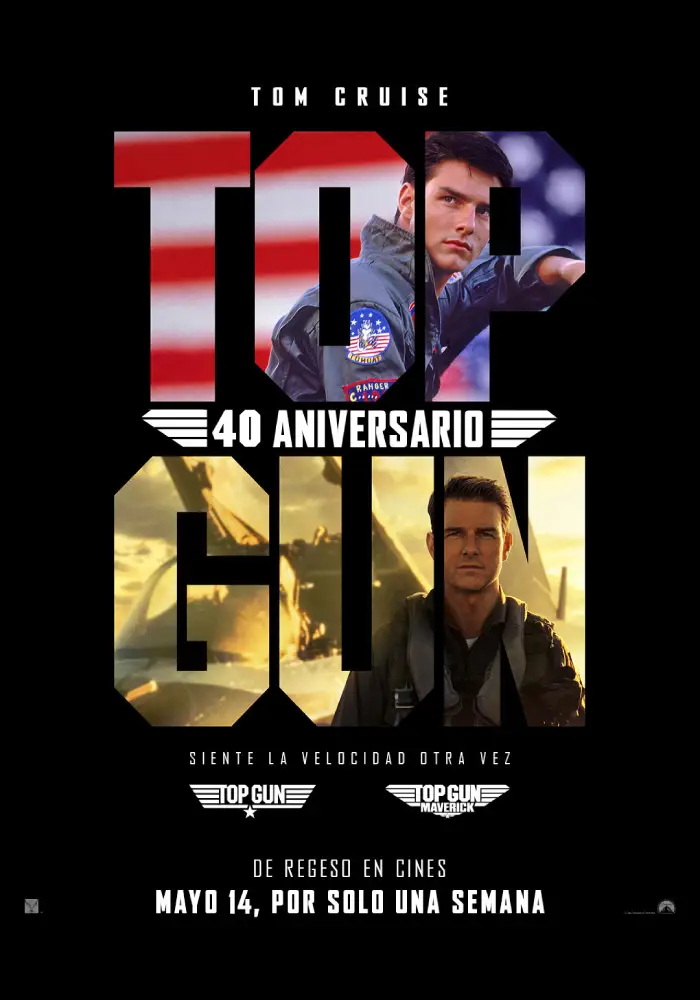 Póster de TOP GUN ANIVERSARIO 40 — En cartelera hoy en Colombia 2026-05-13