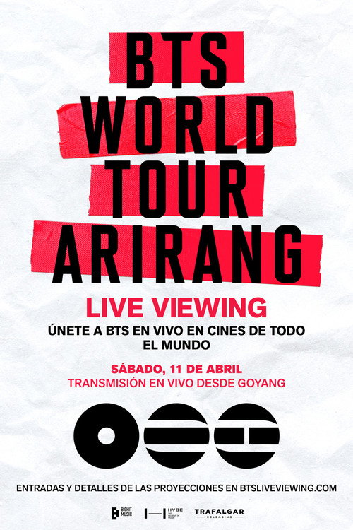 BTS World Tour ‘Arirang’ in Goyang: Live Viewing Poster — Now playing in Medellín 2026-04-10